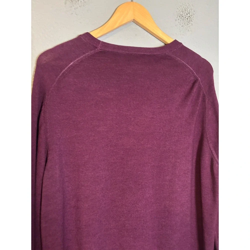 Jack Victor Mens 100% Virgin Wool‎ Purple Crewneck Sweater Size XL